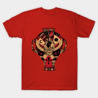 Red and Cream Divine Lovers Amphora T-Shirt